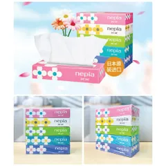 Khăn Giấy Lụa Nepia Nepi Nhật Bản - 5 Hộp 150 Tờ Mềm Mại, An Toàn Cho Làn Da Nhạy Cảm, Chất Lượng Cao Cấp