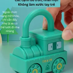 Móc Khóa Tàu Hỏa Ô Tô Montessori - Đồ Chơi Giáo Dục Sớm Cho Trẻ, Nhận Thức Màu Sắc, Xe Cộ, Chữ Và Số