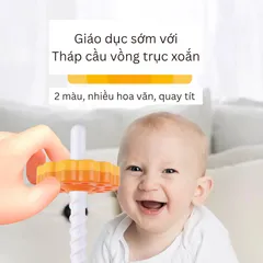 Tháp Xoay Cầu Vồng Kích Thích Thị Giác Cho Bé – Đồ Chơi Giáo Dục Phát Triển Kỹ Năng Và Nhận Biết Màu Sắc