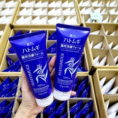 Sữa Rửa Mặt Trắng Da Ý Dĩ Hatomugi Nhật Bản - Giúp Ngừa Mụn, Chống Lão Hóa, Dành Cho Da Hỗn Hợp & Da Khô
