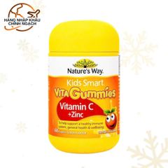 Viên nhai Nature's Way Kids Smart Vita Gummies Vitamin C & Kẽm - Tăng cường sức đề kháng cho trẻ em (60 viên)