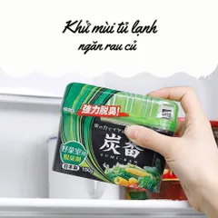 Hộp khử mùi tủ lạnh than hoạt tính Kokubo 150g - Giữ rau củ tươi lâu, khử mùi hiệu quả, an toàn cho sức khỏe Nhật Bản