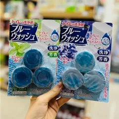 Set 03 viên thả bồn cầu diệt khuẩn, khử mùi Toilet Hương bạc hà và Lavander (60gx3)