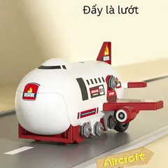 Máy Bay Chở Ô Tô Đồ Chơi Cao Cấp 2 Trong 1 - Đồ Chơi Kỹ Thuật Tương Tác Kèm Dụng Cụ Lắp Ráp Cho Trẻ Em
