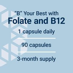Viên Uống BioActive Folate Vitamin B12 5-MTHF Life Extension - Hỗ Trợ Sức Khỏe Não Bộ và Tim Mạch (Hộp 90 viên)