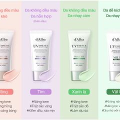 [full box] Kem Chống Nắng d'Alba Hồng -Nâng Tone Da Tự Nhiên, Bảo Vệ Da Khỏi Tia UV, Lớp Nền Căng Bóng 
