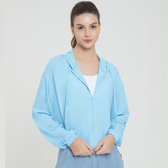 Áo Khoác Chống Nắng Nữ Lụa Mát Lạnh, Chống Tia UV - Áo Tập Yoga, Gym, Chạy Ngoài Trời, Kèm Cặp Mút Ngực Thay Thế