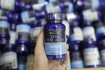 Viên Uống Kẽm Puritan’s Pride 100 Viên - Hỗ Trợ Giảm Mụn Hiệu Quả, Vitamin và Khoáng Chất Thiết Yếu cho Làn Da Sáng Khỏe