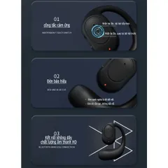 Tai Nghe Không Dây KY2 - Tai Nghe Thể Thao Giảm Tiếng Ồn Bluetooth HiFi Chống Nước, Thời Gian Pin Dài Cho Lái Xe và Hoạt Động Ngoài Trời