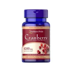 Viên Uống Tập Trung Cranberry Puritan’s Pride 100 Viên - Bổ Sung Vitamin C & E Hỗ Trợ Sức Khỏe Nội Tiết Tố Nữ