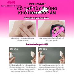 Set 3 Mút PinkPunk Size XL Tán Nền và Che Khuyết Điểm Chất Liệu Cao Cấp Có Hộp Đựng - Bộ Dụng Cụ Trang Điểm Hàng Đầu