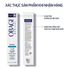 Kem Dưỡng Ẩm Obagi Retinol 1.0 28g - Giảm Nếp Nhăn & Trẻ Hóa Da, Căng Bóng, Mỹ phẩm Chính Hãng