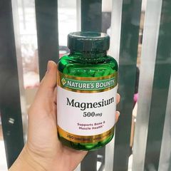 Viên uống Magnesium 500mg Nature's Bounty 200 viên - Hỗ trợ sức khỏe, cải thiện giấc ngủ và chức năng thần kinh
