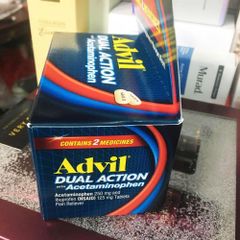 Viên giảm đau Advil Dual Action Acetaminophen 250mg & Ibuprofen 125mg - Giảm Đau Nhanh Chóng Hiệu Quả 216 Viên