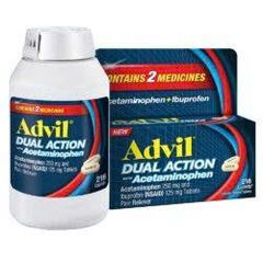 Viên giảm đau Advil Dual Action Acetaminophen 250mg & Ibuprofen 125mg - Giảm Đau Nhanh Chóng Hiệu Quả 216 Viên
