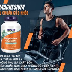 Viên Uống Magnesium Glycinate NOW Foods - Tăng Trí Nhớ, Giảm Căng Thẳng, Hỗ Trợ Ngủ Sâu (Hộp 180 viên) - Sản phẩm Chất lượng từ Mỹ