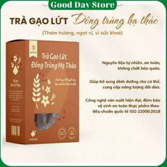 Trà Gạo Lứt Đông Trùng Hạ Thảo Quê Việt - Thanh Nhiệt, Mát Gan, Tăng Cường Sức Khỏe - Hỗ Trợ Ngủ Ngon 600g