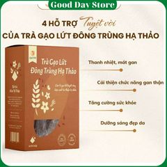 Trà Gạo Lứt Đông Trùng Hạ Thảo Quê Việt - Thanh Nhiệt, Mát Gan, Tăng Cường Sức Khỏe - Hỗ Trợ Ngủ Ngon 600g