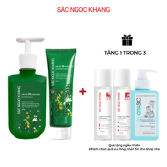 Bộ Đôi Dầu Gội & Xả Sắc Ngọc Khang - Dưỡng Tóc Mềm Mượt Bằng Bồ Kết, Nhân Sâm, Nấm Linh Chi, Hương Thảo Mộc Tự Nhiên