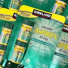 Viên Uống Ngăn Ngừa Đột Quỵ Kirkland Signature Low Dose Aspirin 81Mg - Hộp 365 Viên, Hỗ Trợ Tim Mạch, Giảm Nguy Cơ Đột Quỵ