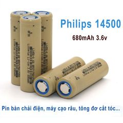 Pin Philips 14500 AA 3.7V 680mAh - Pin Lithium cho Bàn chải Đánh Răng, Tông đơ, Máy Cạo Râu, Hiệu Suất Cao, Sử Dụng Bền Bỉ