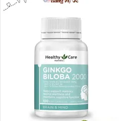 Viên Uống Ginkgo Biloba 2000mg - Tăng Cường Trí Nhớ và Cải Thiện Tuần Hoàn Máu, Hỗ Trợ Giảm Căng Thẳng
