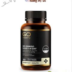 Viên Uống Bổ Não GO Healthy Ginkgo 9000 1-A-DAY - Cải Thiện Trí Nhớ và Tăng Cường Sức Khỏe Não Bộ - 60 Viên từ New Zealand