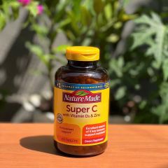 Nature Made super C with vitamin D3 & zinc hàng Mỹ - tăng cường sức đề kháng cho cơ thể  