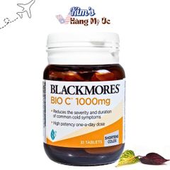 Viên Uống Blackmores Bio C 1000mg - Tăng Cường Sức Khỏe & Hỗ Trợ Miễn Dịch, 31 Viên Nhập Khẩu Chính Ngạch từ Úc