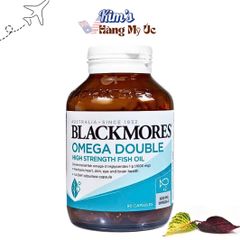 Viên uống Blackmores Omega Double High Strength Fish Oil - Bổ sung Omega 3 cao, 90 viên, hỗ trợ sức khỏe tim mạch và não bộ