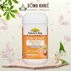 [SALE] Viên nhai Nature’s Way Kids Smart Vitamin C + Zinc + D3 - Tăng cường sức khỏe và sức đề kháng cho trẻ (75 viên)