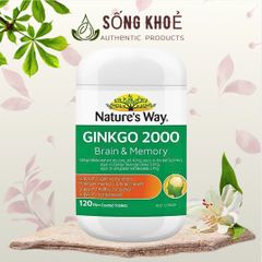 Viên Uống Bổ Não Nature's Way Ginkgo 2000 - Hỗ Trợ Tăng Cường Trí Nhớ & Chức Năng Nhận Thức (120 Viên)