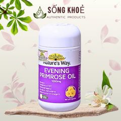 Viên Uống Hỗ Trợ Da Và Nội Tiết Nature’s Way Evening Primrose Oil 1000mg - Giảm Triệu Chứng PMS và Cải Thiện Sức Khỏe Da Hộp 60 Viên