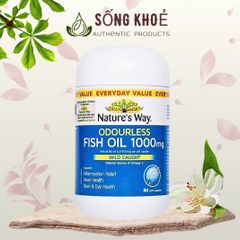 Dầu Cá Không Mùi Nature's Way - Viên Nang Omega 3 EPA DHA Hỗ Trợ Sức Khỏe Tim Mạch, Não Bộ Và Thị Giác (80 Viên)