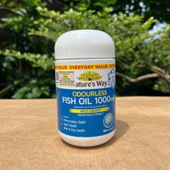 Dầu Cá Không Mùi Nature's Way - Viên Nang Omega 3 EPA DHA Hỗ Trợ Sức Khỏe Tim Mạch, Não Bộ Và Thị Giác (80 Viên)