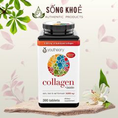 Viên Uống Bổ Sung Collagen Youtheory Mỹ - Advanced Formula Loại 1, 2, 3 + Biotin - 390 Viên Hỗ Trợ Làm Đẹp Da, Tóc, Móng, Khớp