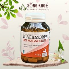 Viên uống Magiê Blackmores Bio Magnesium Hỗ Trợ Cơ Bắp, Tim Mạch và Hệ Thần Kinh - Thực Phẩm Bảo Vệ Sức Khỏe 100 Viên Úc