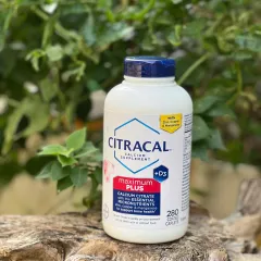 Viên Nghẹn bổ sung Canxi Citracal Maximum Plus 280 viên - Hỗ trợ xương chắc khỏe và hấp thụ vitamin D3 hiệu quả từ Bayer Mỹ