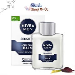 Dưỡng Da Sau Cạo Râu Nivea Men Sensitive After Shave Balm 100ml - Không Cồn, Giảm Kích Ứng, Cấp Ẩm Cho Da Nhạy Cảm