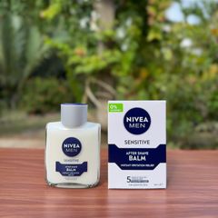 Dưỡng Da Sau Cạo Râu Nivea Men Sensitive After Shave Balm 100ml - Không Cồn, Giảm Kích Ứng, Cấp Ẩm Cho Da Nhạy Cảm