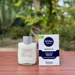Dưỡng Da Sau Cạo Râu Nivea Men Sensitive After Shave Balm 100ml - Không Cồn, Giảm Kích Ứng, Cấp Ẩm Cho Da Nhạy Cảm