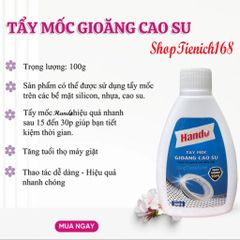 Tẩy Mốc Gioăng Cao Su Hando 100g - Diệt Nấm Mốc 99%, Khử Mùi, Dễ Dàng Vệ Sinh Bề Mặt Cao Su, Nhựa, Kính - Hộp Tiện Dụng