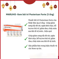 Kem bôi trĩ Posterisan Forte Nhật Bản - Giảm đau, sưng đỏ, hỗ trợ tiêu hóa, giảm bùi trĩ hiệu quả cho sức khỏe tốt hơn