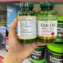 Viên Uống Dầu Cá Nature's Bounty Fish Oil 1200 mg - Hỗ Trợ Tim Mạch và Não Bộ, 60 Viên Mỹ Chính Hãng