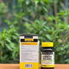 Viên uống Ginkgo Biloba Mason Natural 60 viên - Hỗ trợ trí nhớ, tập trung, chống oxy hóa, sức khỏe não bộ và tuần hoàn máu