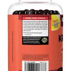 Omega Dầu nhuyễn thể Kirkland Signature Krill Oil 500mg - Thực phẩm chức năng bổ sung Omega-3, 180 viên hỗ trợ sức khỏe tim mạch và trí nhớ.