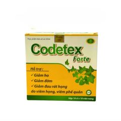 Viên uống CODETEX FORTE - Hỗ trợ giảm ho, đờm và đau họng, hộp 100 viên từ ROXTECH, thực phẩm chức năng an toàn cho sức khỏe