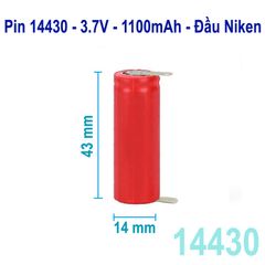 Pin Lithium 14430 3.6V 1100mAh - Dùng cho Tông Đơ, Máy Cạo Râu, Bàn Chải Đánh Răng và Nhiều Thiết Bị Điện Tử Khác