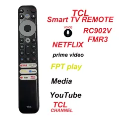 Remote Điều Khiển Giọng Nói TCL - Smart TV Android 4K UHD, Nút Chức Năng Đặc Biệt, Tương Thích Nhiều Mẫu, Hỗ Trợ Google Assistant