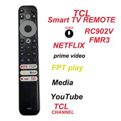 Remote Điều Khiển Giọng Nói TCL cho Smart TV Android 4K UHD - Nút Chức Năng Phổ Thông, Tương Thích Nhiều Mẫu